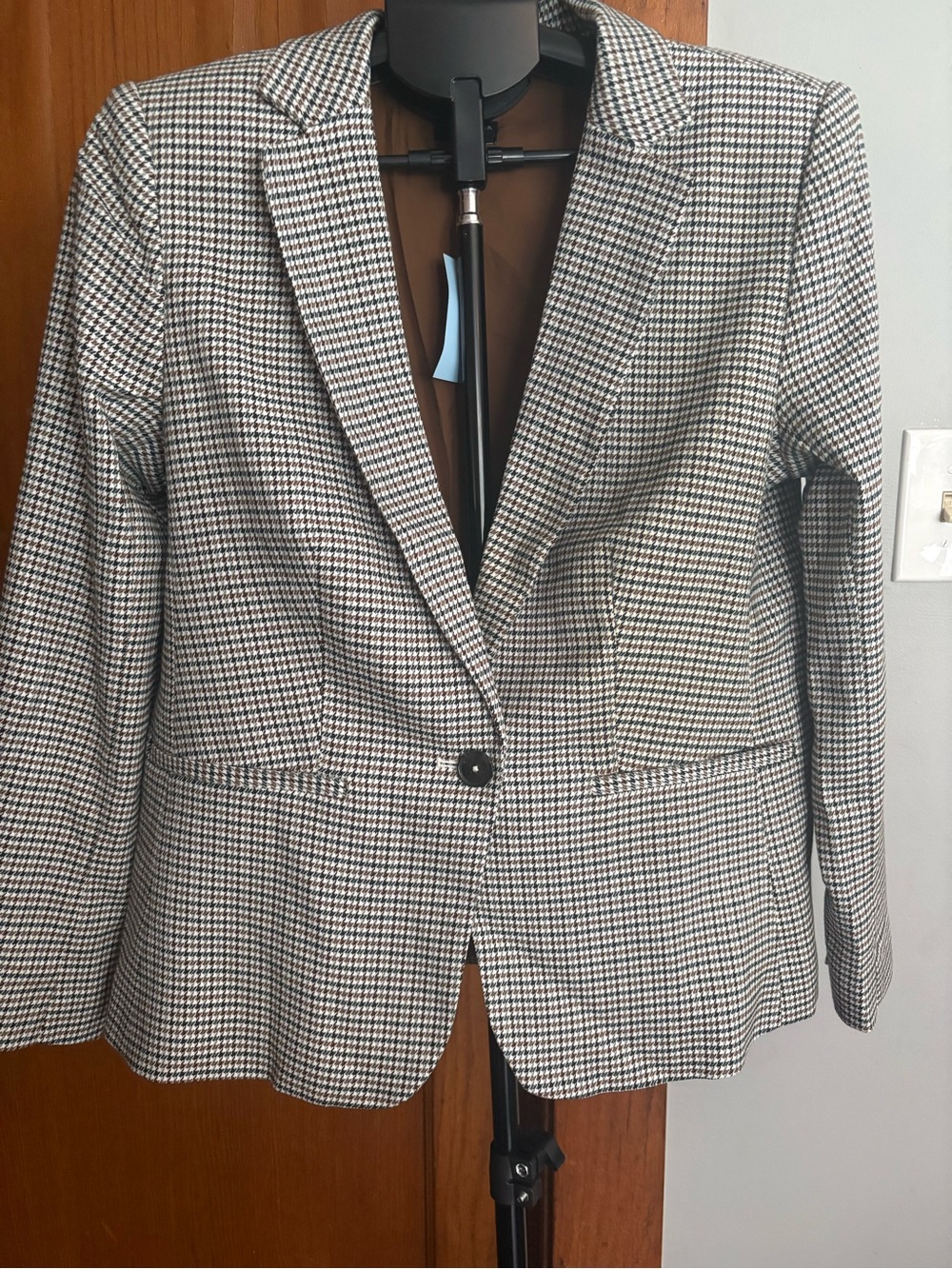 Ann Taylor Factory Petite Houndstooth Blazer — Size 12P - Picture 2 of 8